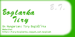 boglarka tiry business card